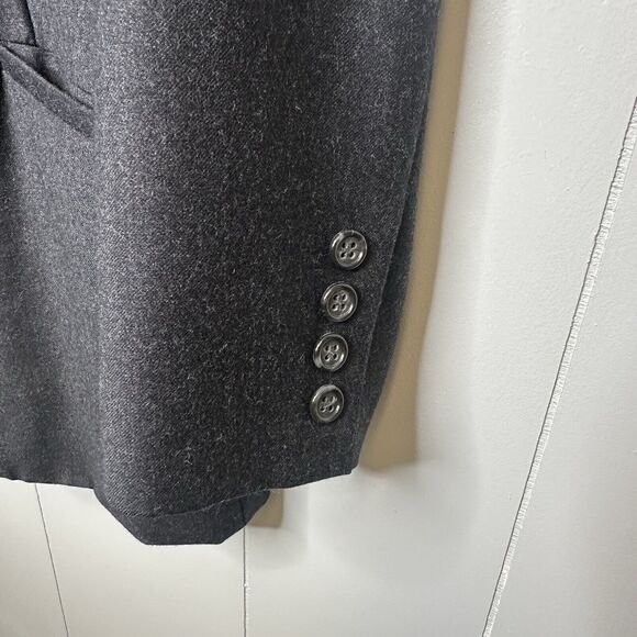 Brooks Brothers Womens Size 6 100% Wool Single Breasted Blazer Jacket Black/Gray - Picture 6 of 12